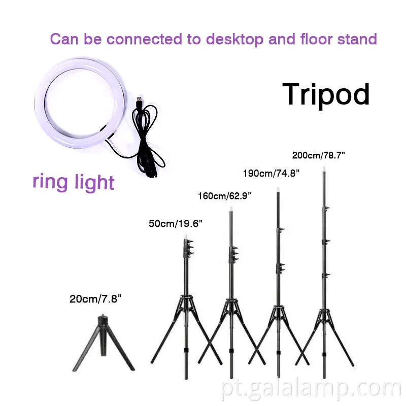 Atacado 10 /13 polegb RGB Selfie Live Stream LIVE MAGURA DE VÍDEO DE VÍDEO LUZ